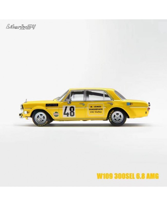 (預訂 Pre-order) Liberty64 1/64 Benz W109 300 SEL 6.8 AMG Yellow Pig #48 (Diecast car model) 