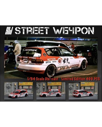 (預訂 Pre-order) Street Weapon 1/64 Spoon EG6 (Diecast car model) 限量499台 Idemitsu#100