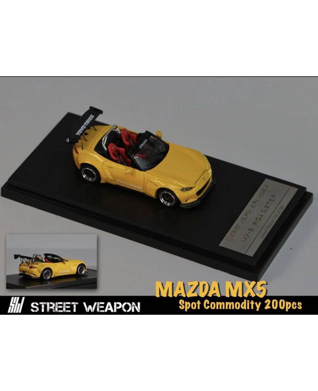 (預訂 Pre-order) Street Weapon 1/64 Mx5 (Diecast car model) 黃色 (不同於之前顏色)