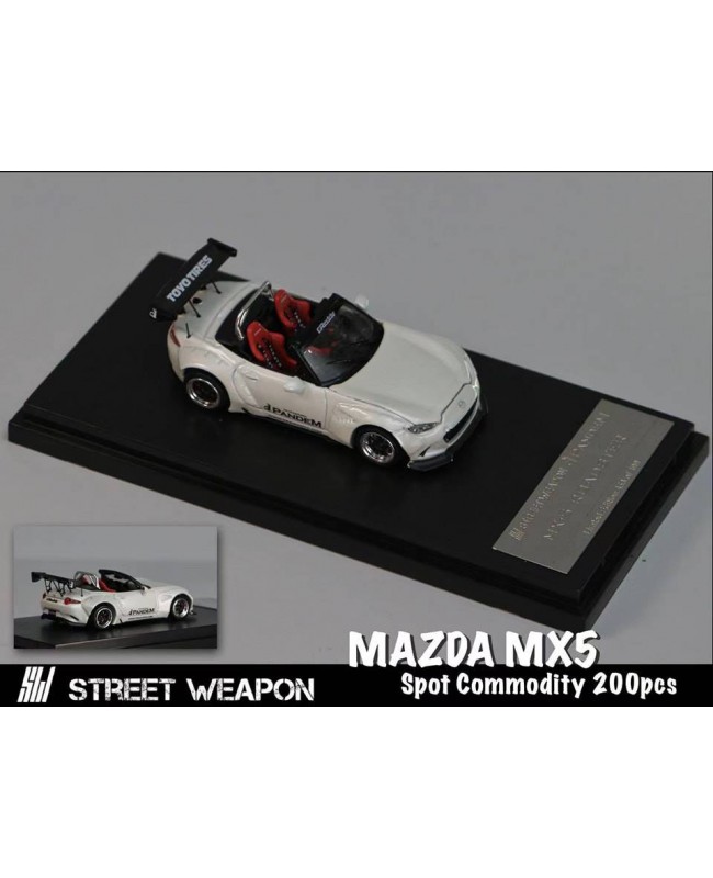 (預訂 Pre-order) Street Weapon 1/64 Mx5 (Diecast car model)  珍珠白色 (不同於之前顏色)