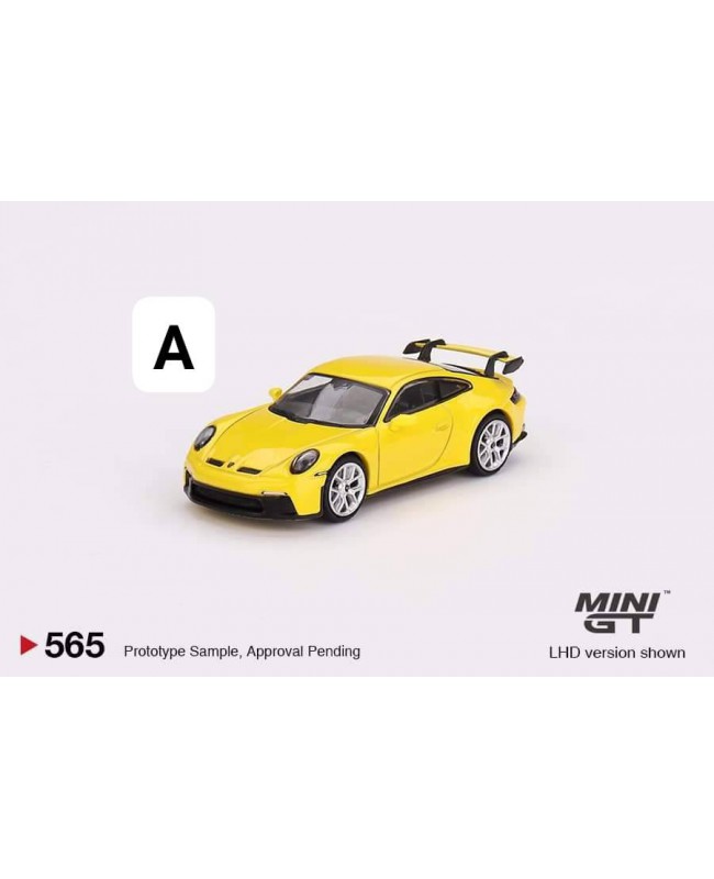 (預訂 Pre-order) MINI GT 1/64 MGT00565-R Porsche 911 (992) GT3 Racing Yellow RHD (Diecast car model)