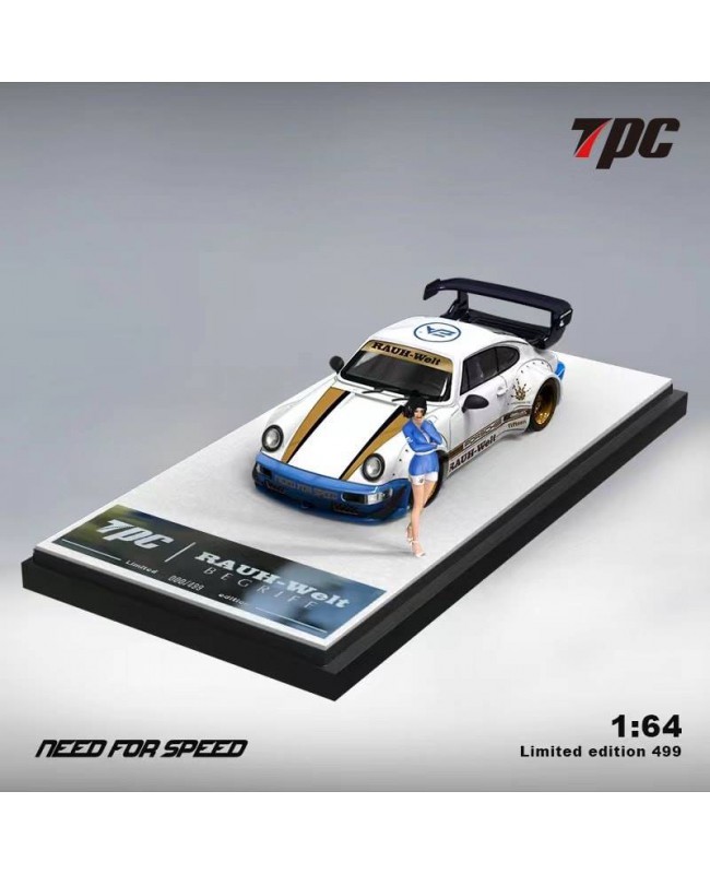 (預訂 Pre-order) TPC 1/64 RWB964 (Diecast car model) Pearl White 人偶版