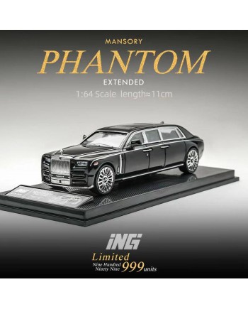 (預訂 Pre-order) ING 1:64 Phantom VIII  Mansory 改裝六門 Limo (Diecast car model) 限量300台 Black 金屬黑