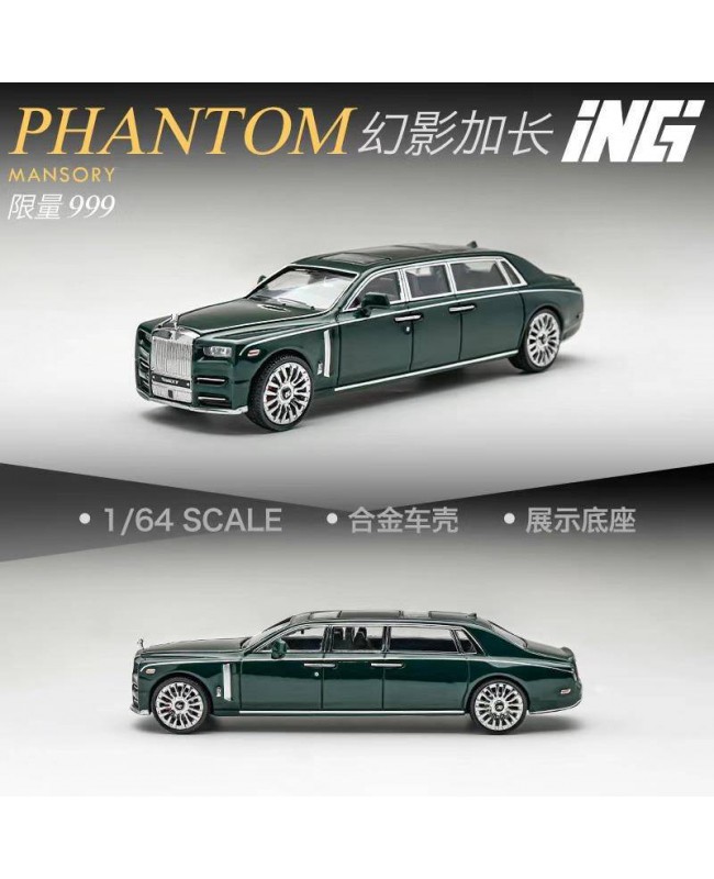 (預訂 Pre-order) ING 1:64 Phantom VIII  Mansory 改裝六門 Limo (Diecast car model) 限量300台 Green 英國綠