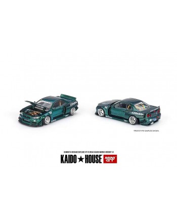 (預訂 Pre-order) KaidoHouse x MINI GT KHMG074 Nissan Skyline GT-R (R34) Kaido Works GReddy V1 (Diecast car model)
