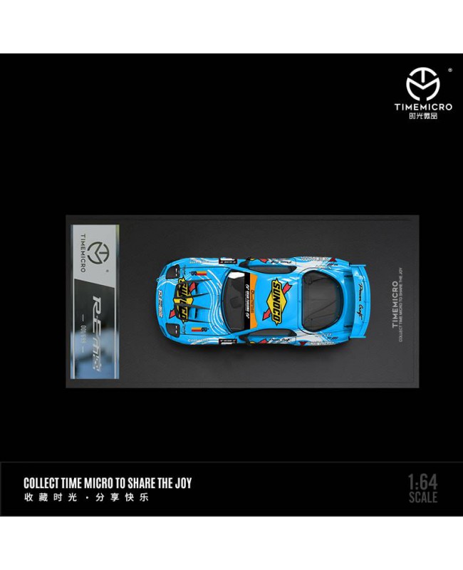 (預訂 Pre-order) TimeMicro1:64 Mazda 雨宮 Rx-7 (Diecast car model) 限量699台 藍色-普通版
