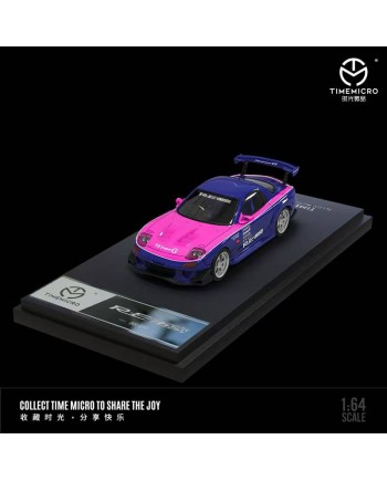 (預訂 Pre-order) TimeMicro1:64 Mazda 雨宮 Rx-7 (Diecast car model) 限量699台 粉色拼色-普通版