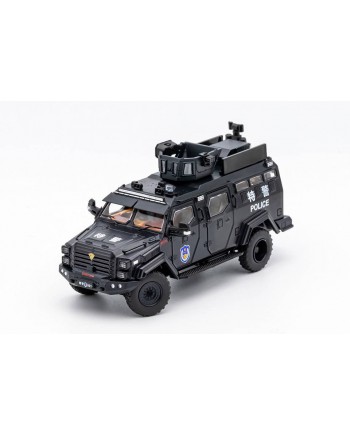(預訂 Pre-order) GCD 1/64 Sword Toothed Tiger Armored Anti riot Vehicle POLICE #001 LHD black (Diecast car model)