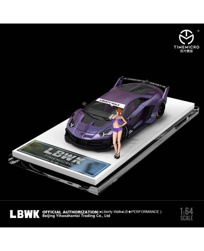 (預訂 Pre-order) LBWK & TM 1/64 LP700 GTEVO (Diecast car model) 限量999台 LBWK 紫 人偶版