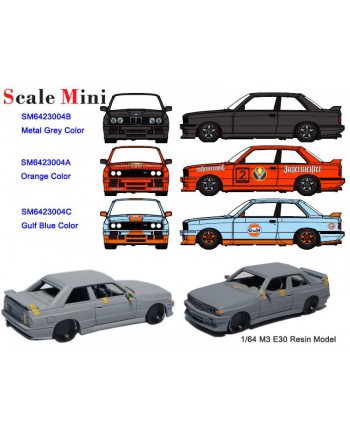 (預訂 Pre-order) Scale Mini 1/64 M3 E30 (Resin car model) 限量299台 Orange SM6423004A