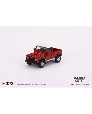 (預訂 Pre-order) MINI GT 1/64 MGT00323-R Land Rover Defender 90 Pickup Masai Red RHD (Diecast car model)