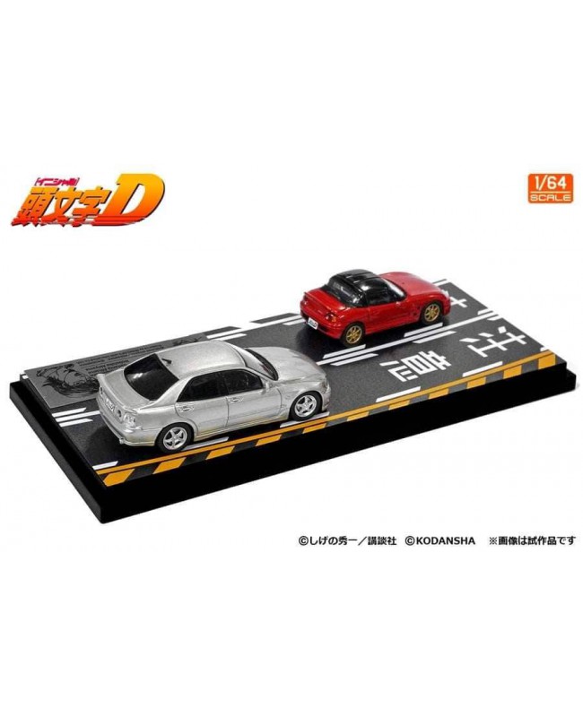 (預訂 Pre-order) Hi-story 1/64 EA11R red & SXE10 silver Car +Diorama Vo1.14(MD64214) (Diecast car model)