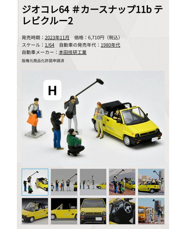 (預訂 Pre-order) Tomytec 1/64 Diocolle 64 # Car Snap 11b TV Clue 2 (Diecast car model)