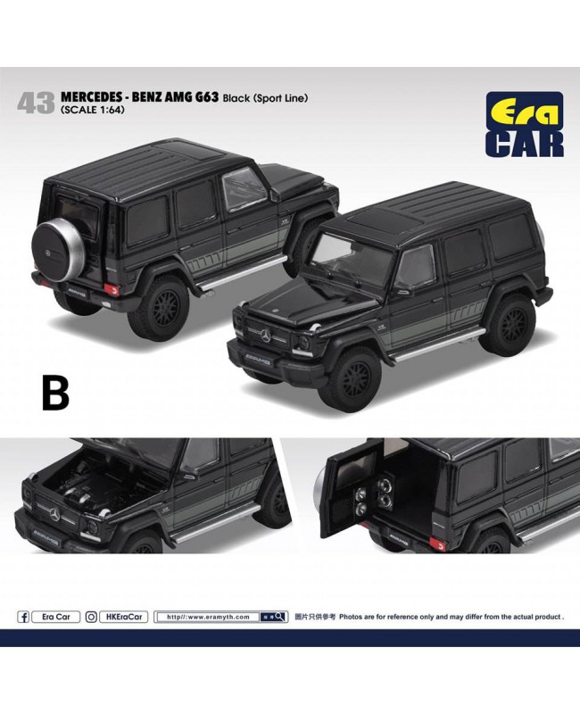 (預訂 Pre-order) ERA CAR 1/64 MB226X64301 43 Mercedes-Benz - G63 AMG Black (Sport Line) (Diecast car model)