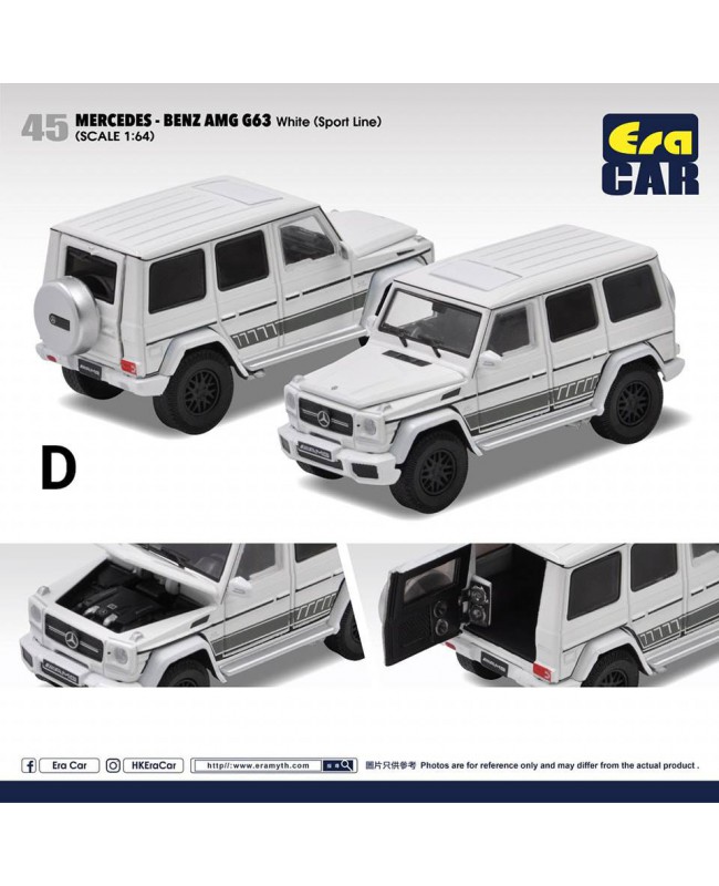 (預訂 Pre-order) ERA CAR 1/64 MB226X64502 45 Mercedes-Benz AMG G63 White (Sport Line) (Diecast car model)