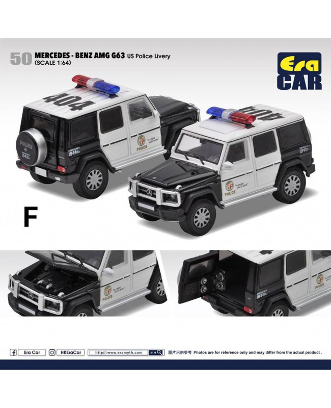(預訂 Pre-order) ERA CAR 1/64 MB226X65001 50 Mercedes-Benz AMG G63 US Police Livery (Diecast car model)