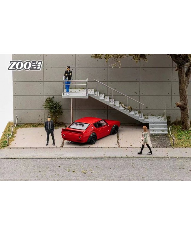 (預訂 Pre-order) Zoom 1:64 Skyline GT-R KPGC110 LB (Diecast car model) Red