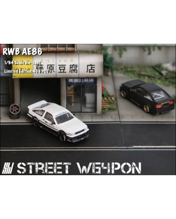 (預訂 Pre-order) SW 1:64 RWB AE86 white Fujiwara tofu shop (Diecast car model) 限量499台
