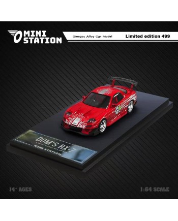 (預訂 Pre-order) Mini Station 1/64 Dom's RX-7 RED FAST AND FURIOUS (Diecast car model) 普通版