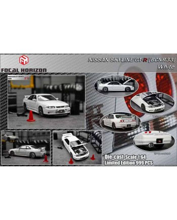 (預訂 Pre-order) Focal Horizon FH 1:64 Skyline R33 GT-R BCNR33 (Diecast car model) 限量999台 White 亮白