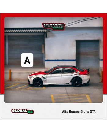 (預訂 Pre-order) Tarmac Works 1/64 Alfa Romeo Giulia GTA Red / White T64G-TL031-RW(Diecast car model)