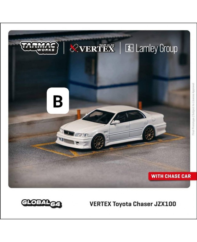 (預訂 Pre-order) Tarmac Works 1/64 VERTEX Toyota Chaser JZX100 T64G-007-WH (Diecast car model)