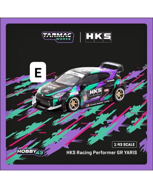 (預訂 Pre-order) Tarmac Works 1/43 HKS Racing Performer GR YARIS T43-025-HKS (Diecast car model)