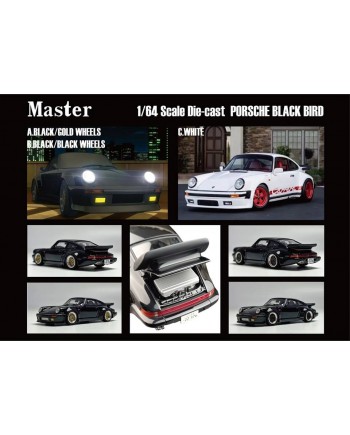 (預訂 Pre-order) Master 1:64 Porsche 911 930 Turbo Black Bird (Diecast car model) Black gold wheel