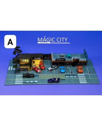 (預訂 Pre-order) Magic city model 1/64 日本建築 雙層停車場 110072-RWB