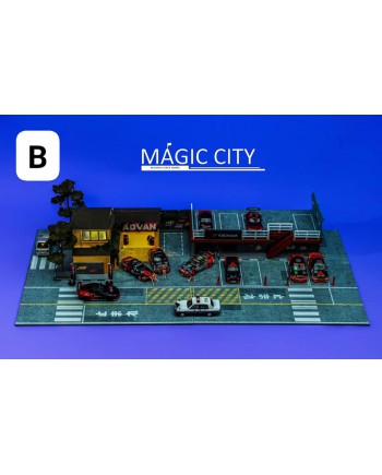 (預訂 Pre-order) Magic city model 1/64 日本建築 雙層停車場 110073-ADVAN