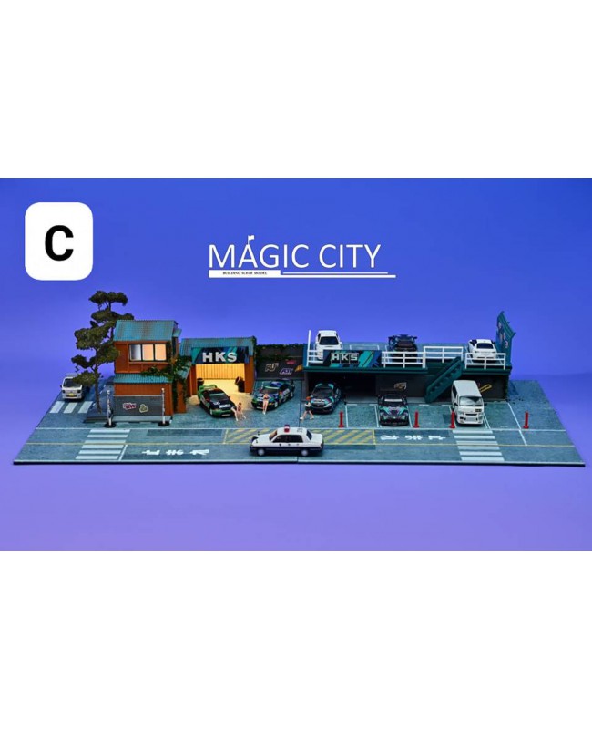 (預訂 Pre-order) Magic city model 1/64 日本建築 雙層停車場 110074-HKS