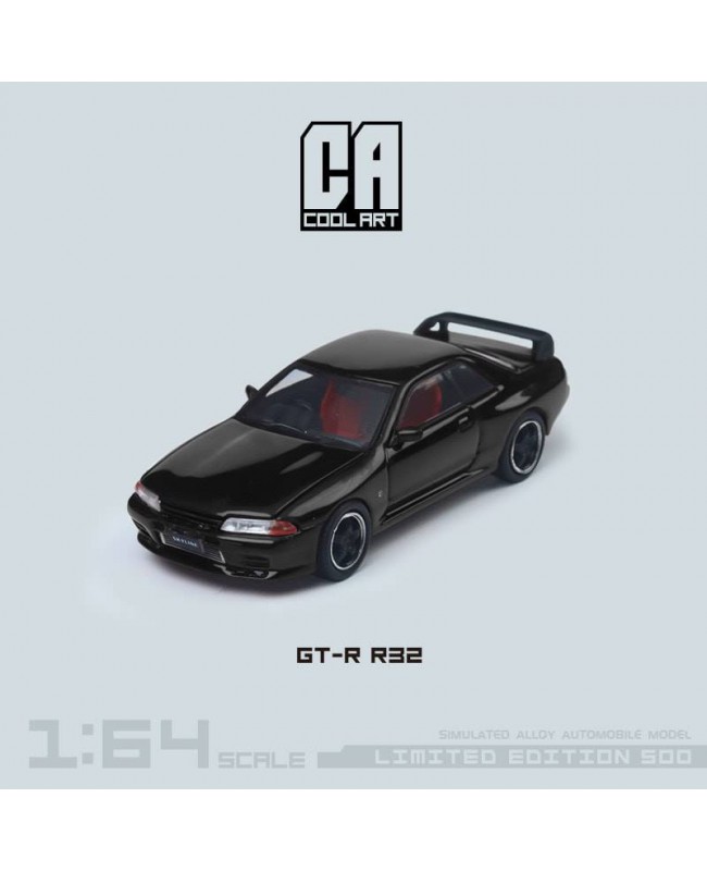 (預訂 Pre-order) Cool ART 1:64 Nissan GT-R R32 (Diecast car model) 限量500台 黑色黑輪普通版