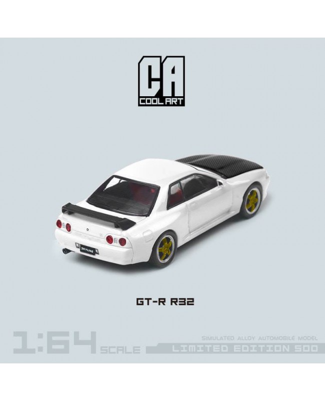 (預訂 Pre-order) Cool ART 1:64 Nissan GT-R R32 (Diecast car model) 限量500台 白色碳蓋金輪普通版
