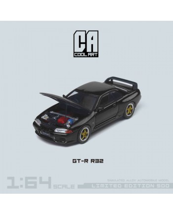 (預訂 Pre-order) Cool ART 1:64 Nissan GT-R R32 (Diecast car model) 限量500台 黑色碳蓋金輪普通版