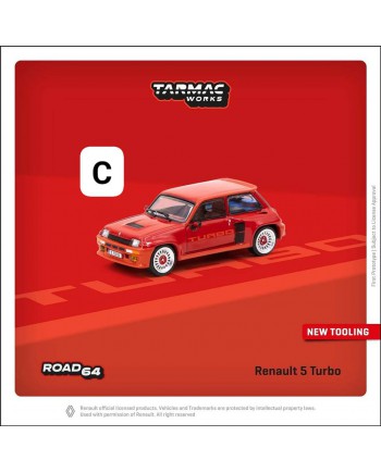 (預訂 Pre-order) Tarmac Works 1:64 Renault 5 Turbo, Red ( # T64R-TL060-RED ) (Diecast car model)