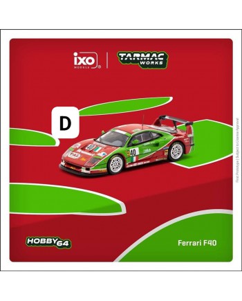 (預訂 Pre-order) Tarmac Works 1:64 Ferrari F40, 24h of Le Mans 1995 A. Olofsson / L. Della Noce / T. Ota ( # T64-075-95LM40 ) (Diecast car model)
