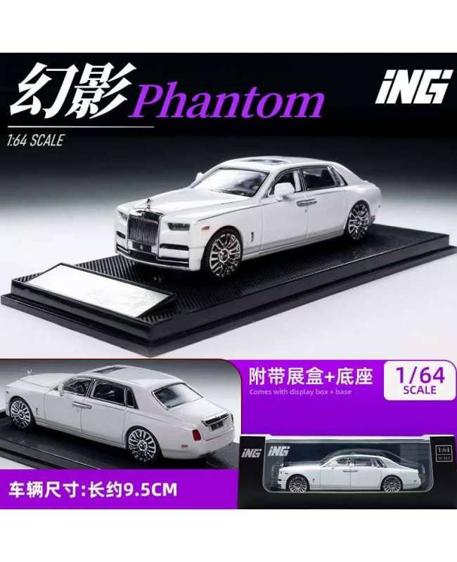 (預訂 Pre-order) ING 1:64 Phantom VIII 原版四門轎車 (Diecast car model) 限量399台 White 珍珠白