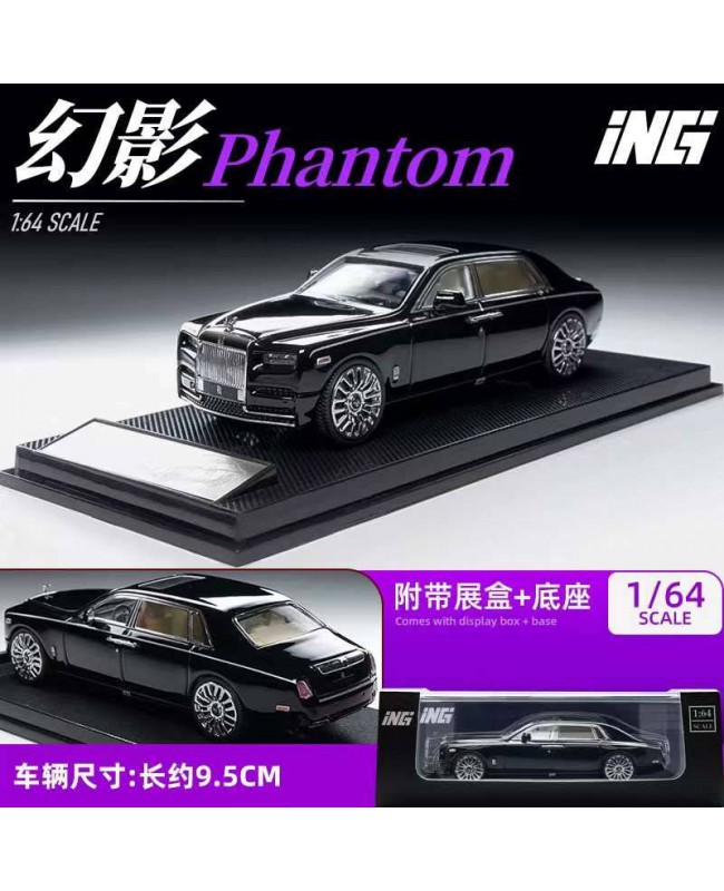 (預訂 Pre-order) ING 1:64 Phantom VIII 原版四門轎車 (Diecast car model) 限量399台 Black 金屬黑