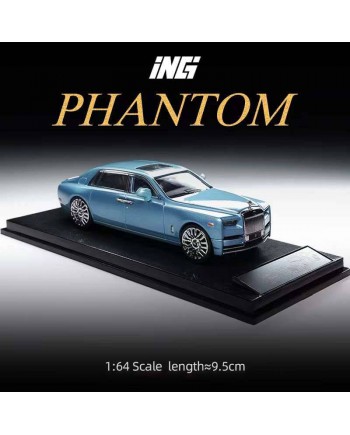 (預訂 Pre-order) ING 1:64 Phantom VIII 原版四門轎車 (Diecast car model) 限量399台 Blue 冰川藍