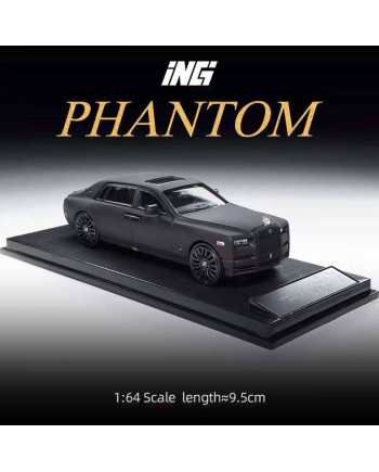 (預訂 Pre-order) ING 1:64 Phantom VIII 原版四門轎車 (Diecast car model) 限量399台 Matt Black 磨砂黑