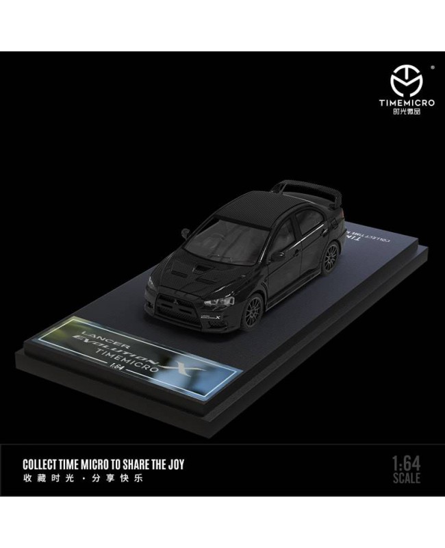 (預訂 Pre-order) TimeMicro 1/64 Lancer EVO X (Diecast car model) 黑色碳蓋-普通版