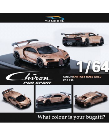 (預訂 Pre-order) YM model 1/64 Chiron Pur Sport FANTASY ROSE GOLD (Resin car model) 限量299台