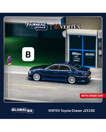 (預訂 Pre-order) Tarmac Works T64G-007-BLV 1/64 VERTEX Toyota Chaser JZX100 Blue Metallic (Diecast car model)