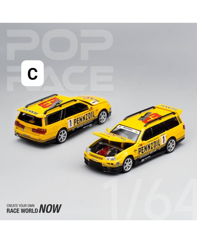 (預訂 Pre-order) POPRACE PR640021 1/64 STAGEA PENNZOIL yellow (Diecast car model)
