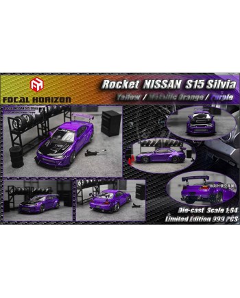 (預訂 Pre-order) Focal Horizon FH 1/64 Silvia S15 GT Wing Pandem Rocket Bunny (Diecast car model) 限量999台 Purple