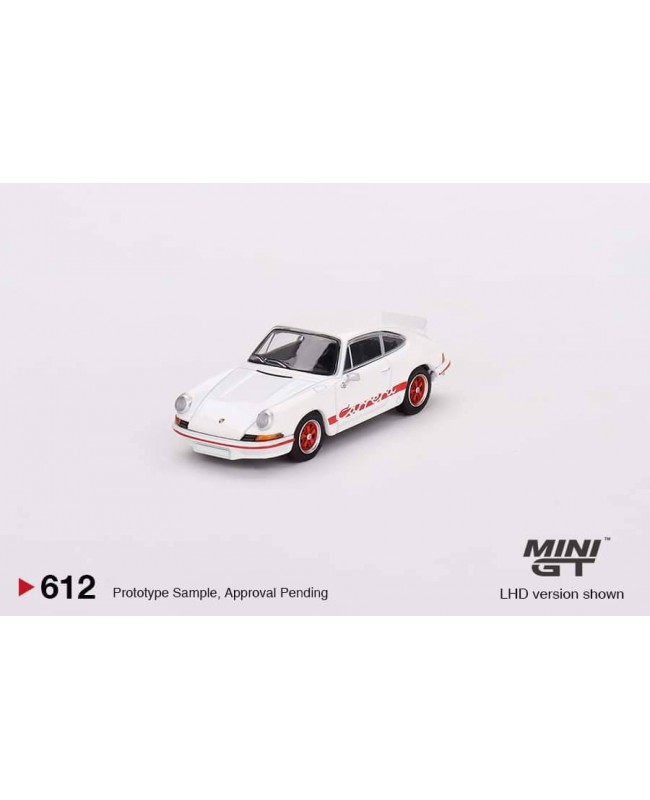 (預訂 Pre-order) MINI GT 1/64 MGT00612-R Porsche 911 Carrera RS 2.7 Grand Prix White with Red Livery (Diecast car model)