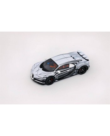 (預訂 Pre-order) LJM 1:64 Bugatti Chiron (Resin car model) 黑白 (限量299台)