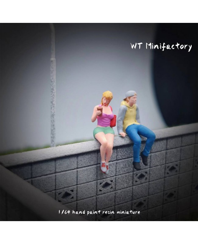 (預訂 Pre-order) WT Minifactory 1/64 坐牆男女 二人組