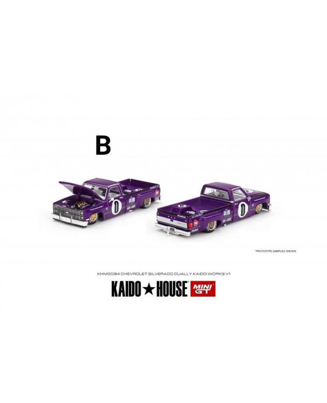 (預訂 Pre-order) KaidoHouse x MINI GT KHMG084 Chevrolet Silverado Dually KAIDO V1 (Diecast car model)
