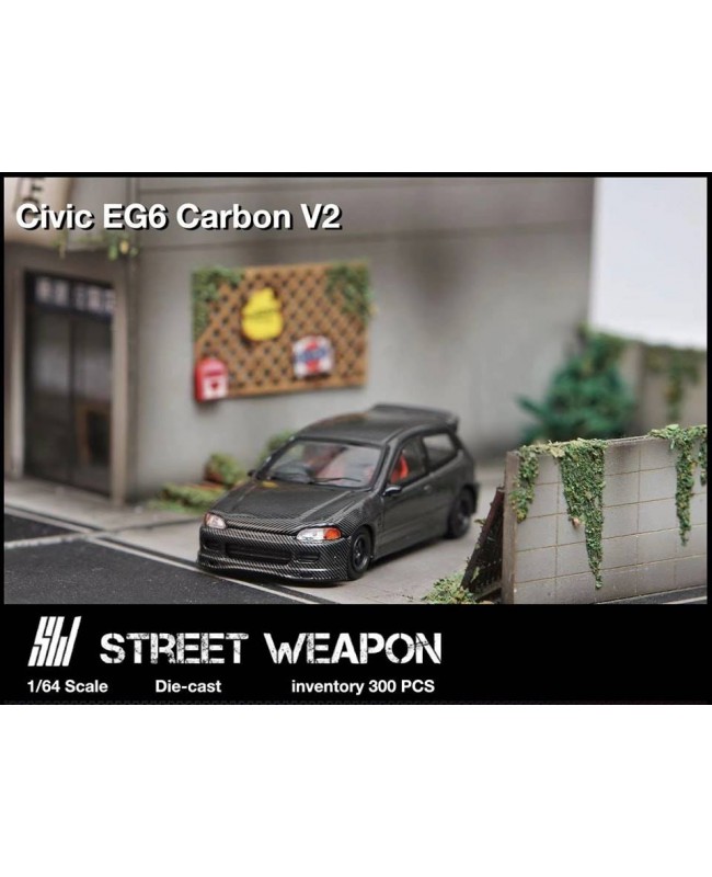 (預訂 Pre-order) Street Weapon 1:64 Honda Civic EG6 (Diecast car model) 限量500台